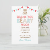 テディベアーピクニックサンキューカードテディベアーボーイ 招待状 (スタンド正面)