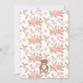 テディベアーピクニックバースデーパーティーの招待 招待状 (裏面)