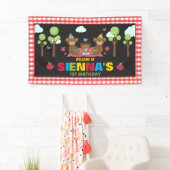 テディベアーピクニックバースデーパーティーバックドロップ 横断幕 (インサイチュ)