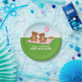 テディベアーピクニックバースデーパーティー ペーパープレート (パーティー)