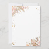 テディベアーピクニックボホピンクガールバースデーパーティー 招待状 (裏面)