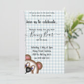 テディベアーピクニック誕生日 招待状 (スタンド正面)