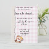 テディベアーピクニック誕生日 招待状 (スタンド正面)