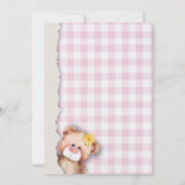 テディベアーピクニック誕生日 招待状 (裏面)