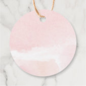 テディベアーピンクのフローラ女の子の赤ちゃん感謝していシャワーユー フェイバータグ (裏面)