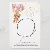 テディベアーピンクバルーンベビーゲーム (正面/裏面)