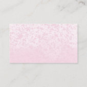 テディベアーピンクフローラベビーシャワーオムツラッフル エンクロージャーカード (裏面)