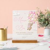 テディベアーピンクベビーシャワーミモザバー アクリルサイン (ウェディング)