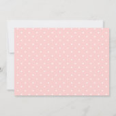 テディベアーピンクボウエアバルーンドット赤ちゃんシャワー 招待状 (裏面)