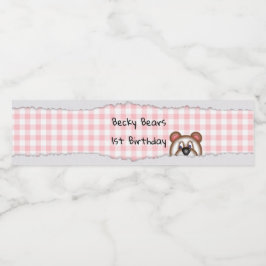 テディベアーピーカボーの誕生日 ペットボトルラベル