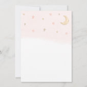 テディベアーピーチバルーンクラウドスターベビーシャワー 招待状 (裏面)