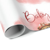 テディベアーファイアーマンボーイベビーシャワー ラッピングペーパー (ロールコーナー)