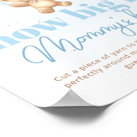 テディベアーブルーどの位ママのベリーゲーム大きい ポスター (角)