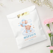 テディベアーブルータンバルーンベビーシャワー装飾 フェイバーバッグ (封をした状態)