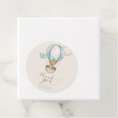 テディベアーブルーバルーンサンキューベイビーシャワー フェイバータグ (インサイチュ)