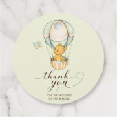 テディベアーブルーバルーンサンキューベイビーシャワー フェイバータグ (裏面)