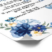 テディベアーブルーバルーンシュー言わないベビーゲーム ポスター (角)