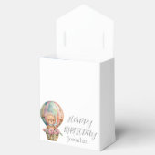 テディベアーブルーバルーンバーリーウェイトベビー フェイバーボックス (オープン)