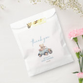 テディベアーブルーバルーンバーリーウェイベビーシャワー フェイバーバッグ (封をした状態)