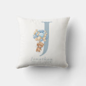 テディベアーブルーバルーン名 クッション (裏面)