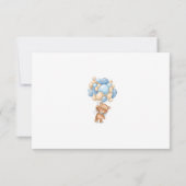 テディベアーブルーバルーン赤ちゃんシャワーありがとう (裏面)