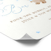 テディベアーブルーベビーシャワーミモザバー ポスター (角)