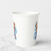 テディベアーブルーベビーシャワー 紙コップ (右)