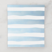 テディベアーブルー銀バルーン赤ちゃんシャワー折り プレイスカード (内部開封)