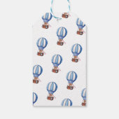 テディベアーブルー1歳の誕生日 ギフトタグ (裏面)