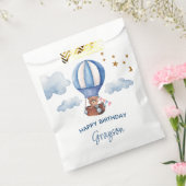 テディベアーブルー1歳の誕生日 フェイバーバッグ (封をした状態)