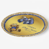 テディベアープリンス気球ベビーシャワー ペーパープレート (アングル)