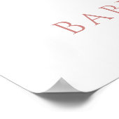 テディベアーベアーベリーベイビーシャワーを待つ女の子だ ポスター (角)