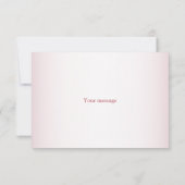 テディベアーベビーガールピンクの花のパーティー サンキューカード (裏面)