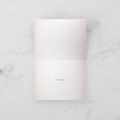 テディベアーベビーガールピンクの花のパーティー サンキューカード (内部)