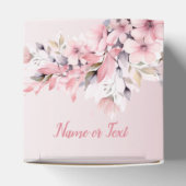 テディベアーベビーガールピンクの花のパーティー フェイバーボックス (上部)