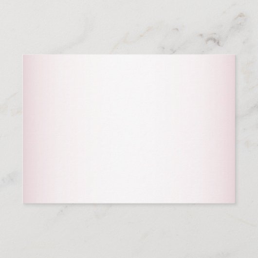 テディベアーベビーガールピンク花赤ちゃんシャワー エンクロージャーカード (裏面)