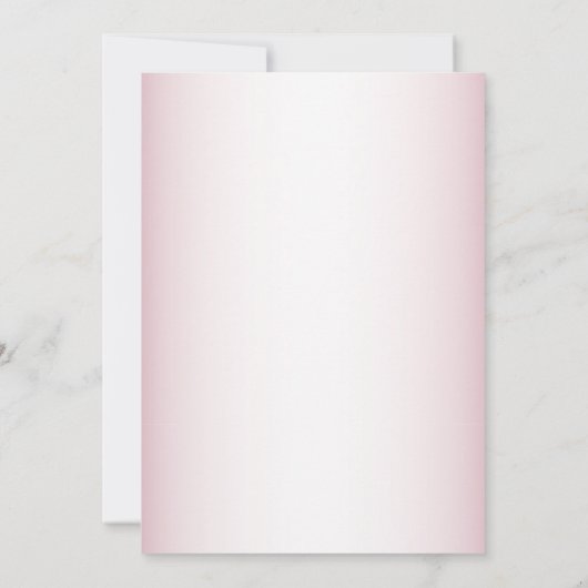 テディベアーベビーガールピンク花赤ちゃんシャワー 招待状 (裏面)