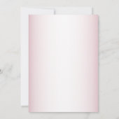 テディベアーベビーガールピンク花赤ちゃんシャワー 招待状 (裏面)