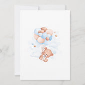 テディベアーベビーシャワーボーイブルーパーティー 招待状 (裏面)