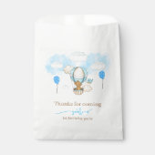 テディベアーホットエアバルーン女の子の誕生日ありがとう フェイバーバッグ (正面)