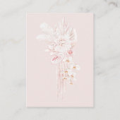 テディベアーボホモダンガールベビーシャワーオムツ エンクロージャーカード (裏面)