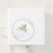 テディベアーボホーブルーボーイベビー感謝していビーシャワー フェイバータグ (インサイチュ)