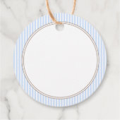 テディベアーボーイクラシックサンキューベイビーシャワー フェイバータグ (裏面)