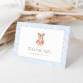 テディベアーボーイクラシックベビーシャワー サンキューカード