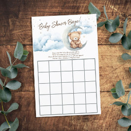 テディベアーボーイブルームーンベビーシャワー