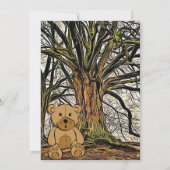 テディベアーボーイベビーシャワー招待状 招待状 (裏面)