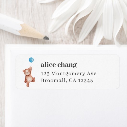 テディベアーボーイ差出人住所 ラベル (インサイチュ)