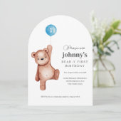 テディベアーボーイ生誕生日会 招待状 (スタンド正面)