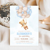 テディベアーボーイ1stベイリーファースト誕生日 招待状