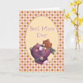 テディベアーマザー カード (黄色い花)